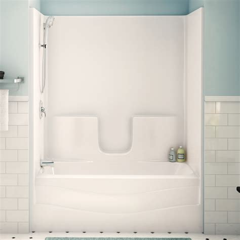 maax ts  white tub shower unit left drain home outlet