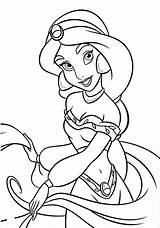 Jasmin Aladdin Ausmalbild Getcolorings Prinzessinnen Prinzessin Getdrawings sketch template