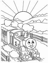Coloring Train Pages Kids Sheets Color sketch template