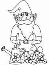 Coloring Gnome Garden Gnomes Pages Ws sketch template
