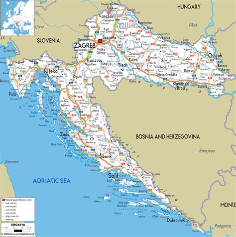 croatia map travelsfinderscom