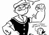 Popeye Coloring4free Coloring Pages Sailor Cartoons Printable sketch template