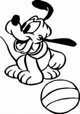 Pluto Dog Coloring Pages Little Color Getcolorings sketch template