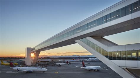 soaring aerial walkway welcomes international passengers  seattle