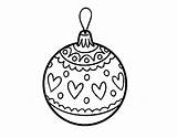 Bauble Christmas Coloring Stamped Coloringcrew sketch template