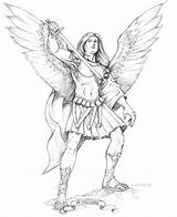 Archangel Arcangel Traditional sketch template