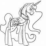 Coloring Nightmare Moon Luna Pages Princess Color Pony Little Sketch Getcolorings Popular sketch template