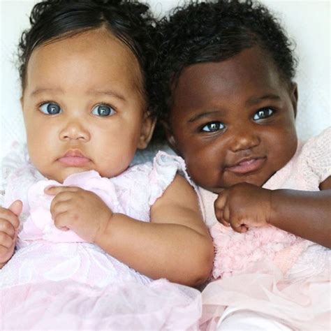 girls born in different colors make it nearly impossible to tell they