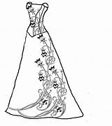 Dress Wedding Coloriage Mariage Colorier Robes Du Belles Imprimer Des sketch template