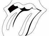Rolling Stones Imprimer Coloriage Broderies Logo Danieguto sketch template