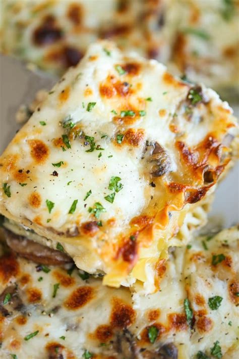 creamy spinach  mushroom white lasagna keeprecipes  universal recipe box