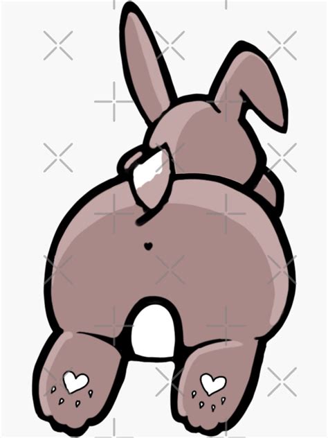 Bunny Butt Sticker For Sale By Clararyder Redbubble
