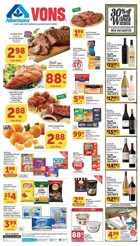 explore   vons weekly ad flyer valid  december    shop   groceries