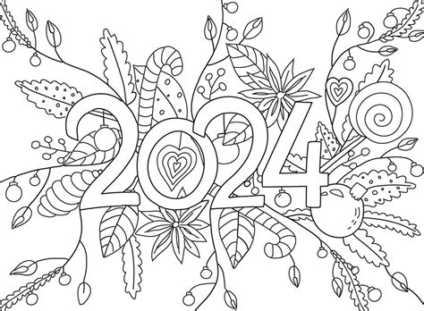 hand drawing coloring page  kids  adults holiday greeting card
