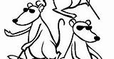 Blind Mice Three Coloring sketch template