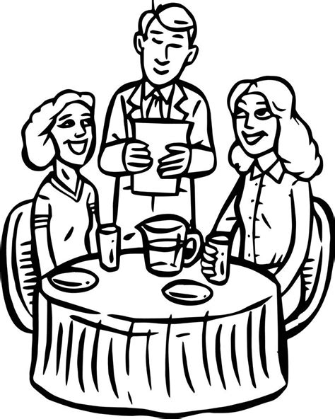 restaurant building people cheap restaurant coloring page cartoon
