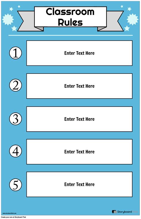 classroom rules poster template  jenwiles