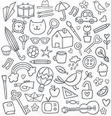 Doodle Doodles Kids Vector Clipart Dibujos Set Con Easy Drawing Little Cute Illustration Drawings Coloring Vectors Cuadernos Choose Board Pages sketch template
