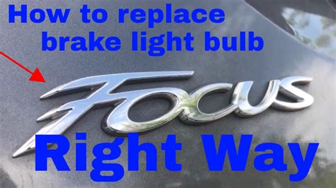 ford focus brake light bulb change   youtube