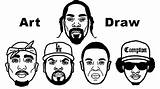 Dre Snoop Dogg 2pac Cube Eazy sketch template
