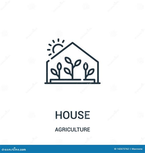 greenhouse icon vector  agriculture collection thin