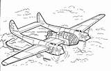Coloring Pages Army Military Airplane sketch template