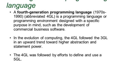 fourth generation programming language