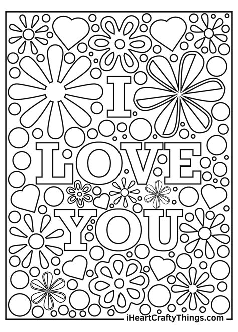 drawing illustration  ink coloring card printable  love