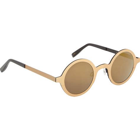 lyst moscot zolman sunglasses in metallic for men