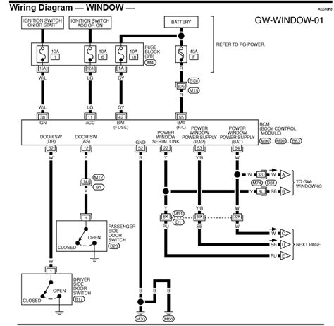 toyota power windows wiring diagram