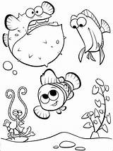 Nemo Coloring Pages Finding Cute Fish Choose Board sketch template