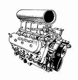 Engine Car Coloring Pages Parts Blower Color sketch template