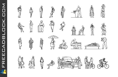 Casual People Dwg Drawing Free Download In Autocad Platform 2007