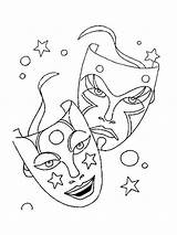 Maskers Carnaval Fasching Karneval Masker Ausmalbilder Leukekleurplaten Masks Fastnacht Malvorlagen Malvorlage Coloringpage één sketch template