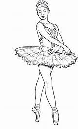 Ballerina Coloring Pages Dance Girl sketch template