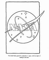 Nasa Coloring Space Pages Printables Usa Drawing Logo Printable History Kids Drawings Race Sheets Flight Getdrawings Go Landing Moon Program sketch template