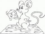 Coloring Mouse Cheese Pages Para Colorear Queso Con Clipart Dibujos Drawing Cartoon El Printable Dessin Lineart Quesos sketch template