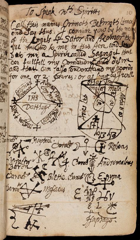 rare spellbook manuscript details  witchcraft