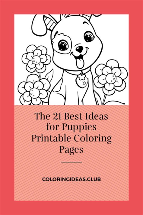 ideas  puppies printable coloring pages   puppy
