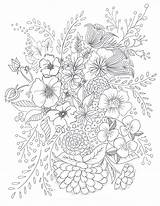 Coloring Pages Printable Flower Relax Adult Colouring Color Adults Visit sketch template