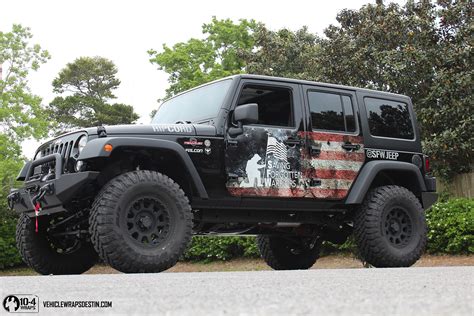 jeep rubicon wrapped   american flag  wraps vehicle wraps destin