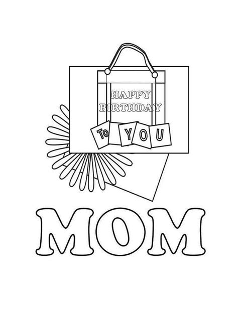 happy birthday mom coloring pages