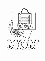 Birthday Happy Coloring Mom Pages Printable Color Recommended Kids sketch template