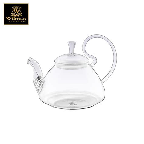 wilmax england thermo glass tea pot  oz  ml world class