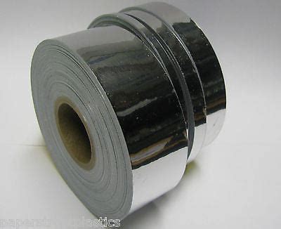 chrome tape set        ft rolls  silver mirro paper street plastics