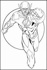 Coloring Pages Dc Comics Justice League Flash Comic Characters Sheets Superhero sketch template