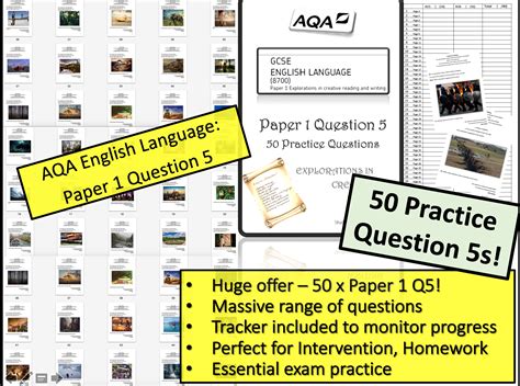 practice questions aqa language paper  question  teaching resources
