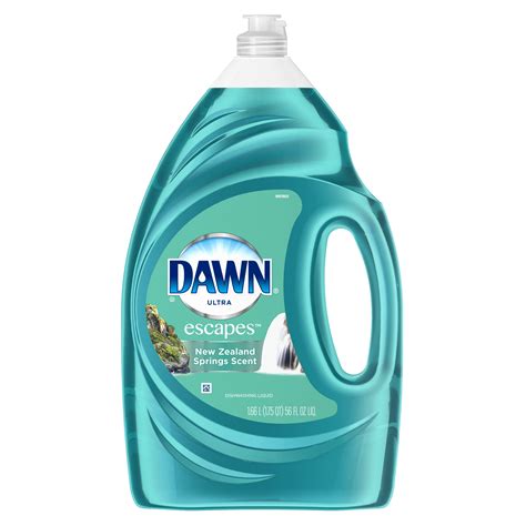 dawn escapes dishwashing liquid dish soap  zealand springs  oz