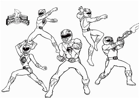 mighty morphin power rangers coloring page   coloring home
