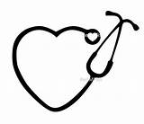 Stethoscope Heart Svg Cut sketch template